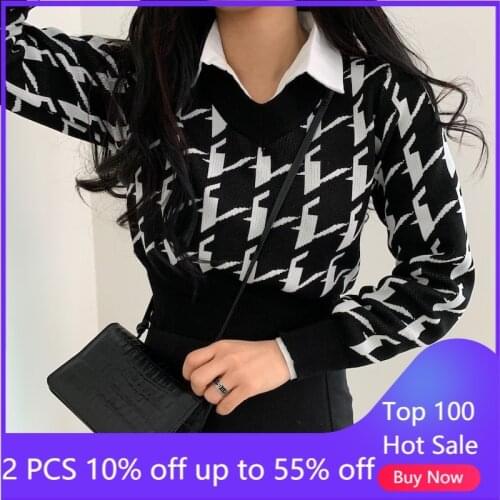 Pullovers for women autumn winter long sleeve slim casual thick sweaters female clothing tops 3005