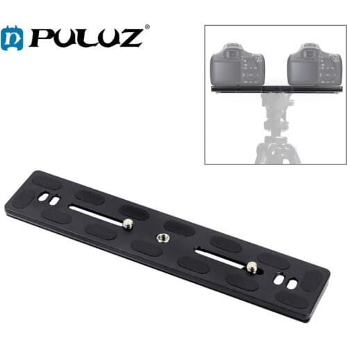 PULUZ 200mm Length PU-200 Aluminum-magnesium Alloy Quick Release Plate QR Clamp for Benro B3 / J2 /J3 Tripod Ball Head