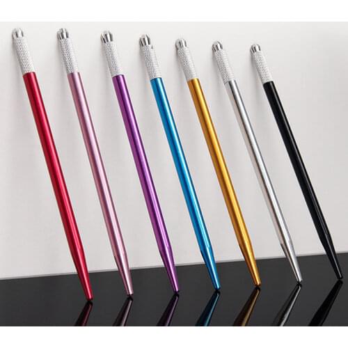 Microblading Pen Permanent Makeup Holder Fog Eyebrow Manual Micropigmentation Colors Machine Eyeliner Round Needles Tattoo