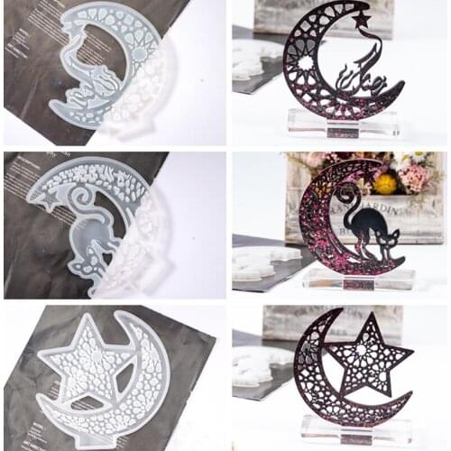 DIY Crystal Epoxy Resin Mold Display Board Base Table Ornaments Silicone Mould F3MD