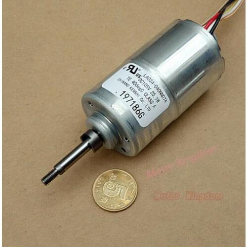 SHINANO LA034-040NN07A DC105V 25W 3-Phase 8-Wire With Hall Brushless Motor Double ball bearing Large Torque