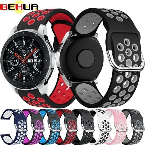 Silicone 22mm Watchband for Samsung Galaxy Watch 46mm Gear S3 Frontier/Classic Smart Watch Wristband with new style buckle Strap