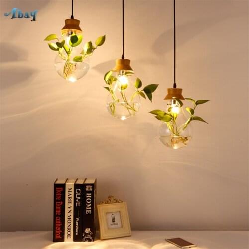 Nordic DIY Aquarium Plant Pendant Lights Living Room Kitchen Bathroom Bar Restaurant Balcony Hanging Lamps Glass decor Fixtures