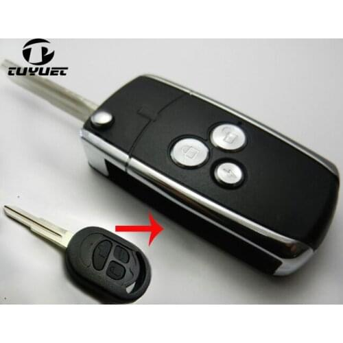 3 Buttons Modified Flip Remote Key Shell Car Key Blanks Folding Case for Buick Old Excelle