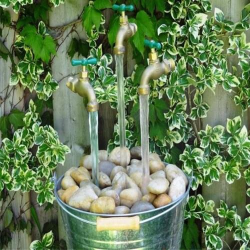 Invisible Faucet Fountain Courtyard Decoration Flowing Water Faucet with Pump and Tube Home Decoration Ornaments