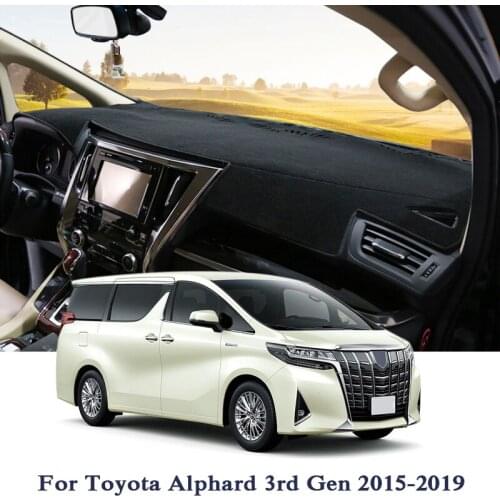 Car Styling Dashboard Avoid Light Pad Instrument Platform Cover Mats Rose For Toyota Alphard 3rd Gen 2015-2019 LHD&RHD Anti-dust