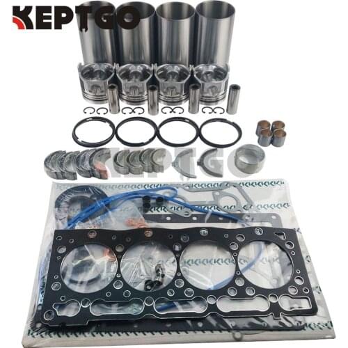 V1505 V1505-E V1505T Overhaul Rebuild Kit with Liner For Kubota B3200HSD B3300S Tractor KX71H KX91-2 Bobcat