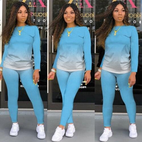 Spring Ladies suit 2021 Womens Long Sleeve Trousers Home Wear Two Pant Suit Casual Trousers Comfortable Casual Women Clothes