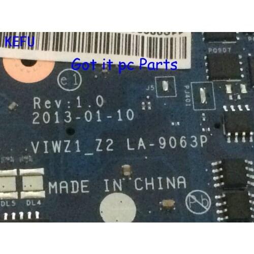 KEFU GUARANTEE WORKING VIWZ1_Z2 LA-9063P for Lenovo Z500 MAINBOARD GT740M 2GB(NEW ITEM)