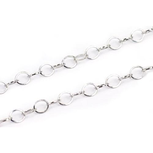 10m 304 Stainles Steel Soldered Cross Chains Cable Chain for Jewelry Making DIY Bracelet Necklace Accessories Component 5mm