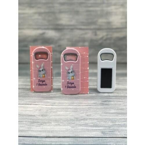 30 pcs Personalized Bottle Opener Magnet-Pink Rabbit Model 445764508