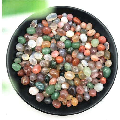 50g 7-9mm Natural Colorful Mixed Tumbled Agate Crystal Bulk Mix Assorted Stone Natural Stones and Minerals