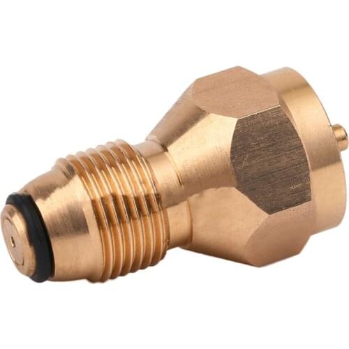 7/8"-14 UNF Male Left Hand Thread x 1"-20 UNF Female Gas Cylinder Inflation Valve Brass Pipe Fitting For Propane gas tank