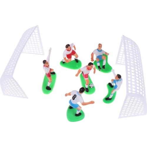 8pcs/Set Soccer Football Cake Topper Player Birthday Cake Decoration Model football player and goal gates cake decoration
