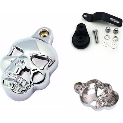 Motorcycle Aluminum Skull Horn Cover Cowbell For Harley Dyna Sportster Softail V-Rod Glide