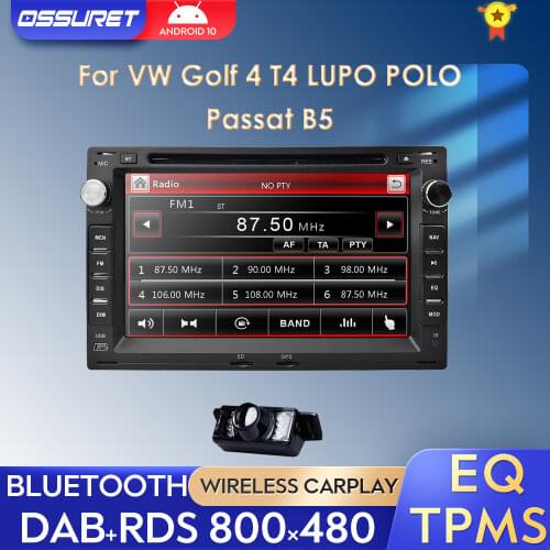 7" Car DVD Player for VW Golf 4 T4 LUPO POLO Passat B5 Sharan with RDS BT GPS Bluetooth Radio Canbus SD USB Free Camera Map card