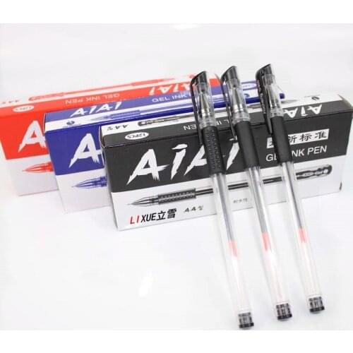 Free shipping 36pcs/lot European unisex pen gel pen sign pen black red blue ink 0.5mm bullet cartridge office school pen