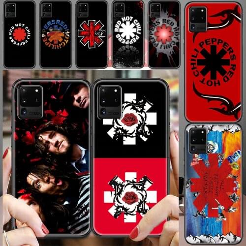 Anthony RHCP Kiedis Flea Band Phone case For Samsung Galaxy Note 4 8 9 10 20 S8 S9 S10 S10E S20 Plus UITRA Ultra black soft