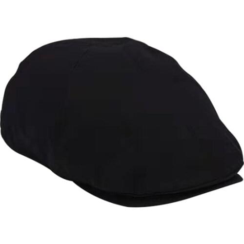 Black Solid Cotton Men Beret Cap Adjustable Hats Men Cowboy Hat Golf Driving Summer Flat Cabbie Newsboy Caps