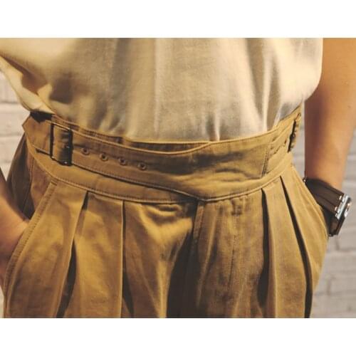 DK-0007 WW2 US Military Style 270GSM HBT Bermuda Mens Super Top Quality Cotton Vintage Casual Durable Stylish Gurkha Shorts