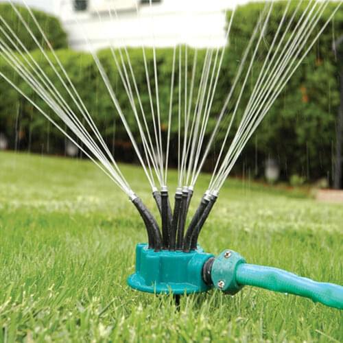 Flexible Water Sprinkler 360 Adjustable Garden Automatic Multi-Head Rotary Lawn Irrigation Grass Sprayer