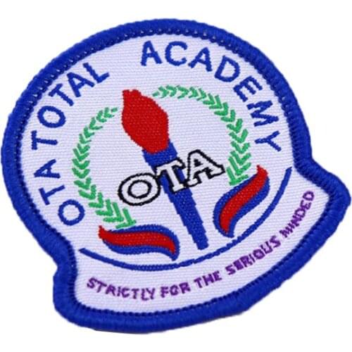 Customized Fabric Woven Patches For Uniforms Sewing Embroidered Badges For Clothes Woven Badge Labels Backpack Sewn Sticker