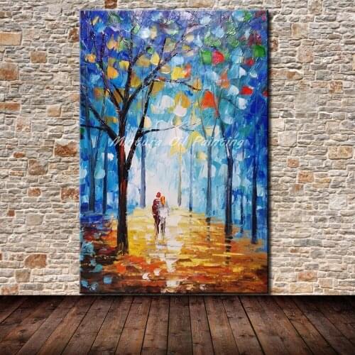 Mintura Frameless Paintings Hand Painted Knife Oil Paintings On Canvas Wall Art Pictures For Living Room Home Decor Artwork Gift