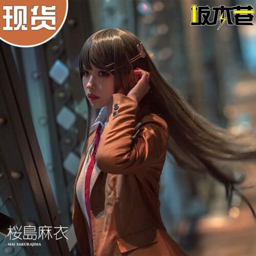 Anime Bunny Girl Cos Sakurajima Mai Cosplay Costume Role Play Clothing FUll Set school Uniform Senior