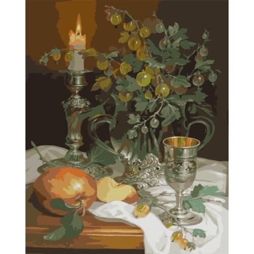 Lupine Love Diy Painting By Numbers No Frame Coloring Picture By Number Abstract Impression Art Pictures With Colors