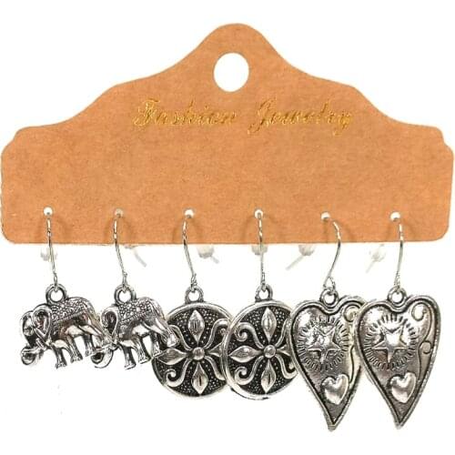 Fashion Individual Character Of BOHO Ethnic Wind Acts Role Ornament Hollow Out Water Drop Shape Alloy Oil Long Earring Pendant