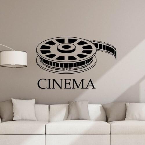 Cinema Wall Decal Movie Video Stores Film Strip Theater Playroom Interior Decor Art Door Window Vinyl Stickers Wallpaper Q640