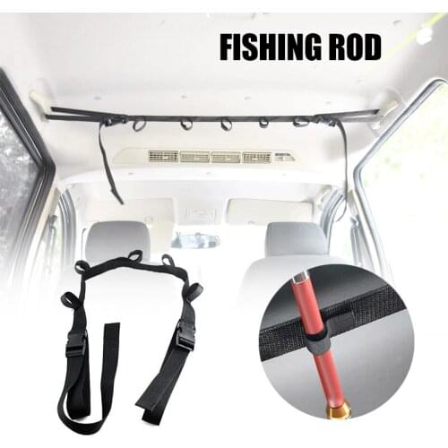 Nylon Rod Holder Wear Resistant Car Fasten Organize Belt Strap with Tie JA55
