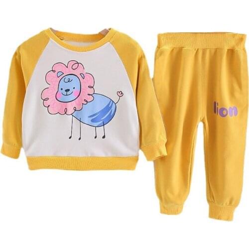 Spring Autumn Boys Clothing Sets Kids Sports Suit Children Tracksuit Girls T-shirt Pant Baby Sweatshirt Cartoon Casual Clothes