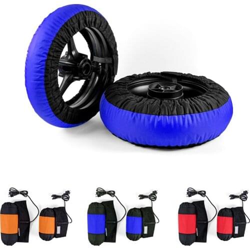 New Scooter 12' Motorcycle wheel Tire Warmer Tyre warmer Cover Racing protection Front and Rear 80 degrees thermostatic Motorcyc