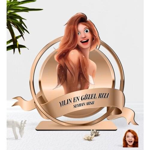 Personalized Women 'S Animation Caricature OF 3D Wooden Trinket Plaket-21 Reliable Quality Cost Effective Gift Home decoration