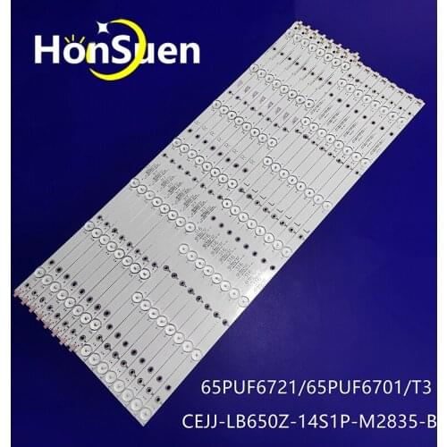 16PCS/lot LED strip for PHILIPS TV 65PUF6652/T3 65PUF6656/T3 65PUF6061/T3 65PUT6121/12 65PUS6121/12 TPT650UA-DJ4QS5.N LD65P19U