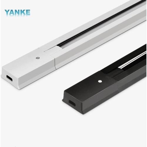 LED track light rail 0.5M 1M black white aluminum 2-wire system track light universal track for spotlight