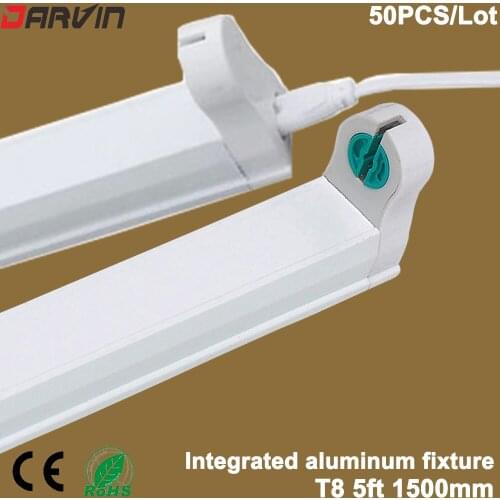 T8 Led Fixture 5 feet 150cm 1.5M Led Tube Integrated Fixture Aluminum Integrated Support Bracket With Cable accessories