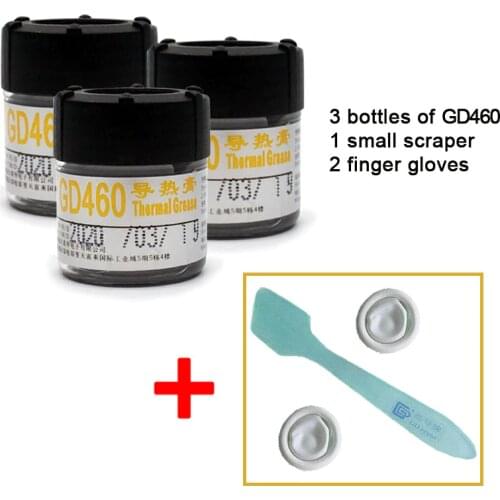 3pcs 20g GD460 Thermal Conductive Grease Paste Silicone Plaster Heat Sink Compound High Performance Gray Net Weight 20 Grams