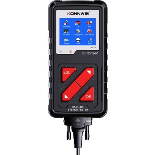 Battery Tester KW710 6V 12V 24V Cranking and Charging System Tester Car Battery Diagnosis Tool for Car Tester Tool