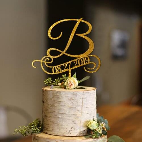 B cake toppers for wedding, Personalized Wedding Cake , rustic monogram cake topper, initial cake topper