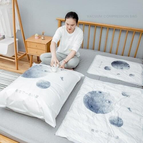 Air Vacuum Bag Clothing Blanket Quilt Suction Storage Bag Household Products Travel Finishing Save A Space Portable Reusable