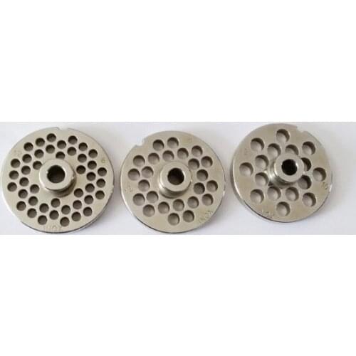 Top quality 12# stainless steel meat grinder pore plate with hub,Meat Chopper Disc round plate knife Parts Accessories