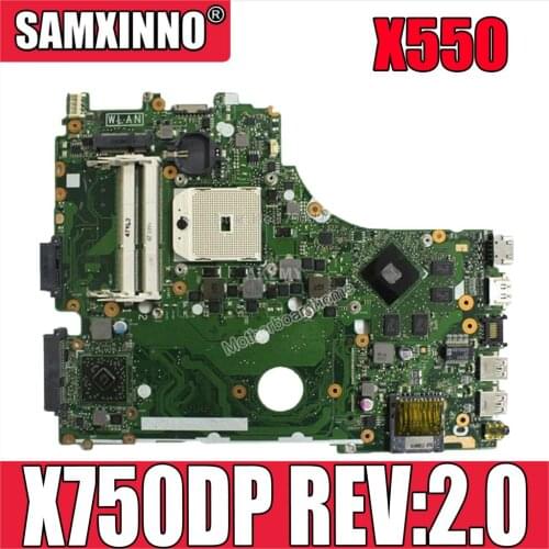 X750DP Motherboard REV:2.0 For Asus X550 X550DP K550D X550D K550DP laptop Motherboard X750DP Mainboard X750DP Motherboard 100%OK