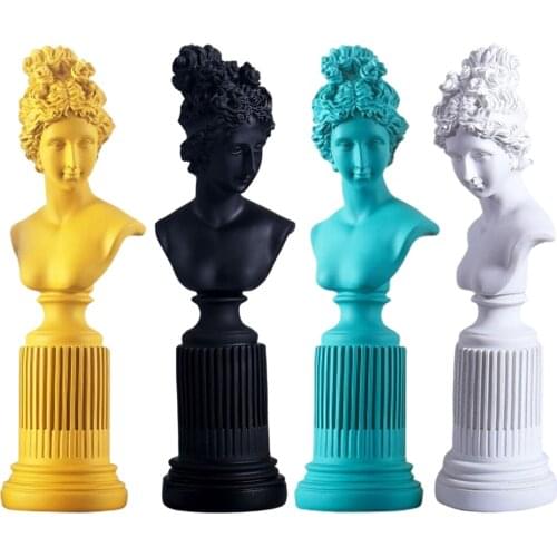 Lady Bust Statue Sculpture Cabinet Resin Figurines Home Bedroom Decor Lover