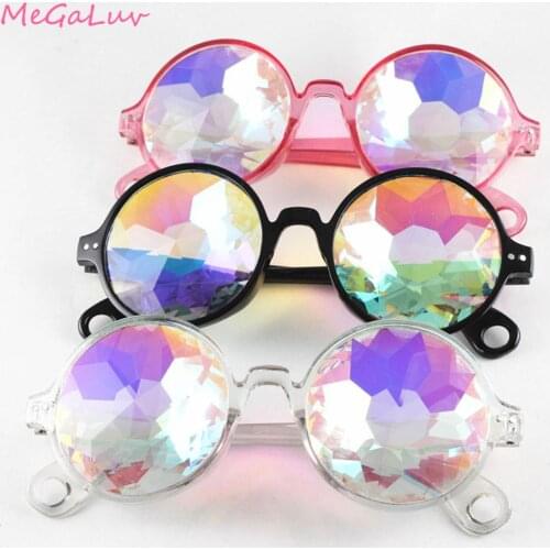 1pc Kaleidoscope Glasses Rainbow Prism Sunglasses for Women Men Festival Glasses Birthday Gift Retro Party Supplies