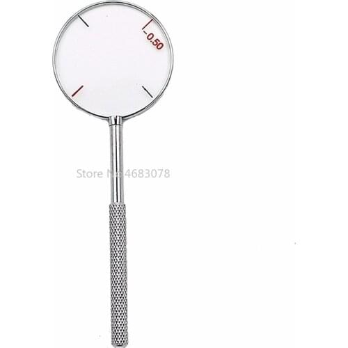 "1Pcs Round Optical Cross Cylinder Lens Tool Optical Instruments Diopters 0.25/0.5 "