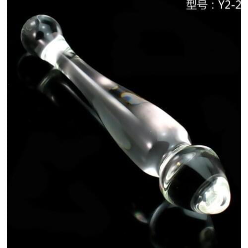 20.5*4cm double glass dildo two colors choose Cool stimulus penis sex toys for woman sex toys dildo glass sex products anal toys