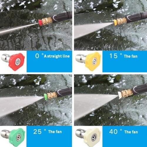 5pcs/Set 1/4" Quick Connector Car Washing Nozzles Metal Jet Lance Nozzle High Pressure Washer Spray Nozzle