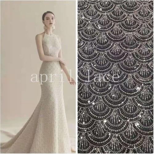 5yards ASS122# April Bridal LACE Collection 2021 Tulle embroidery lace For sewing wedding dress